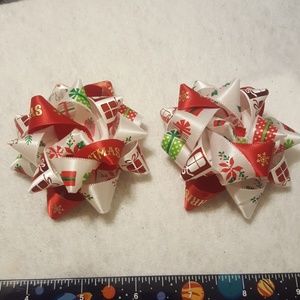 Christmas style hair bows